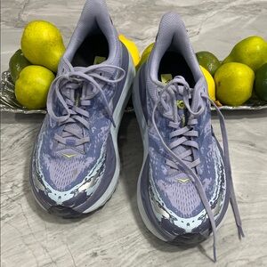 Hoka Women's Lavender and Light Blue Trail Walking/Running Shoes